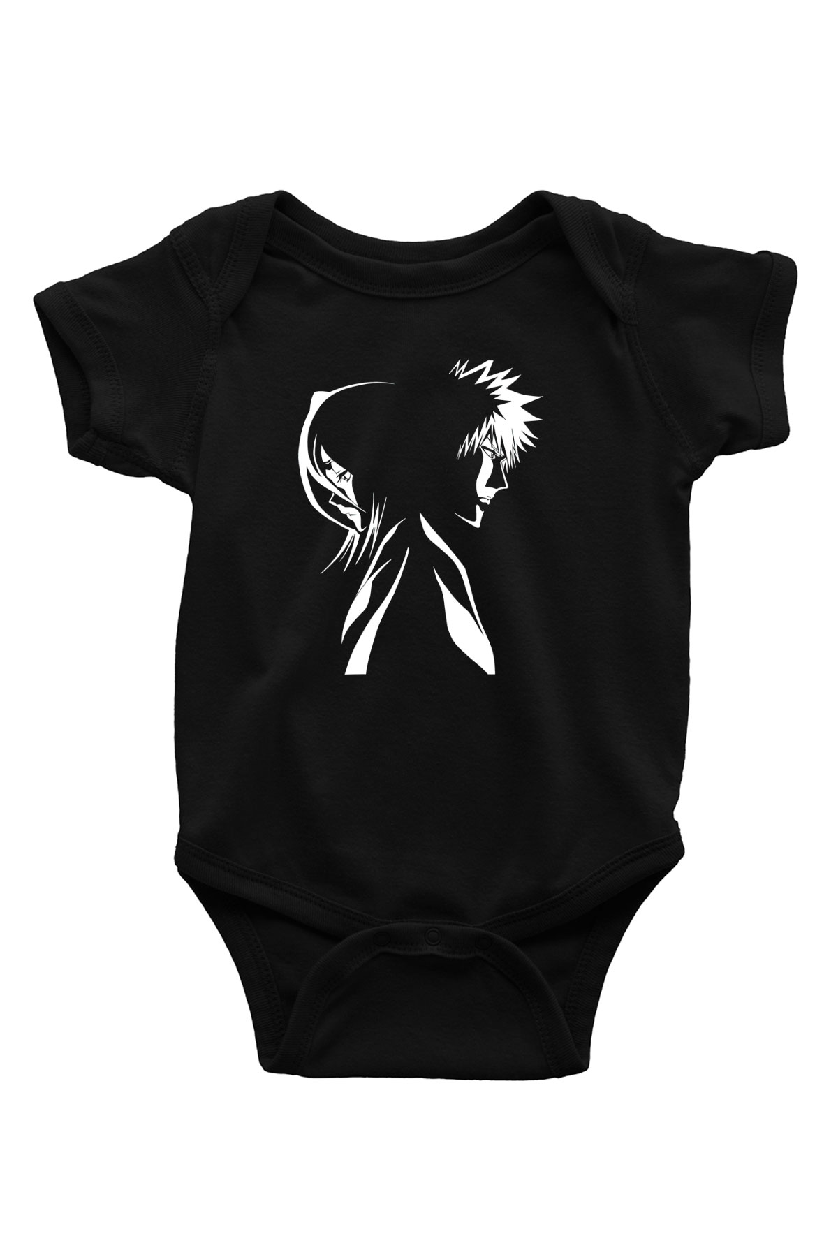 Bleach Baskılı Unisex Siyah Bebek Body - Zıbın