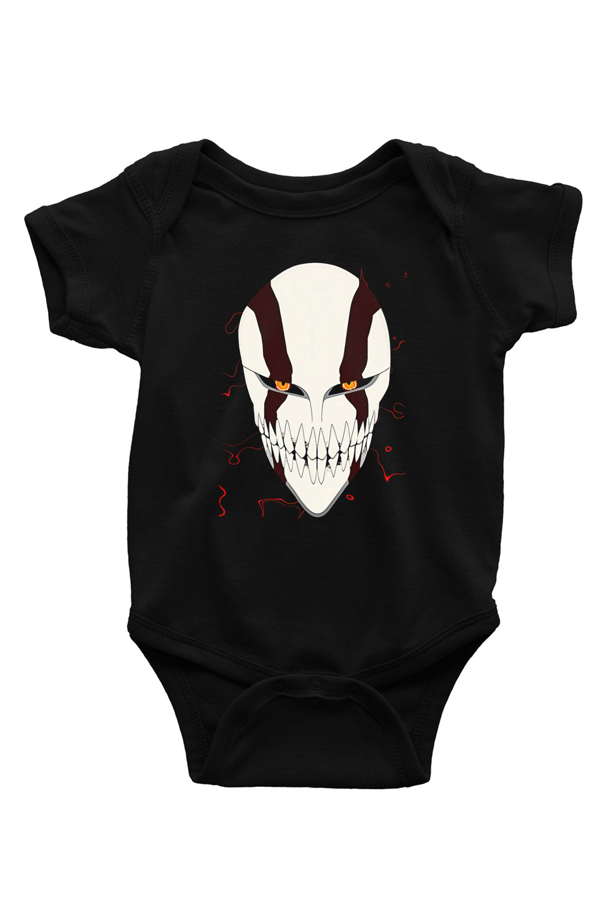 Bleach Baskılı Unisex Siyah Bebek Body - Zıbın