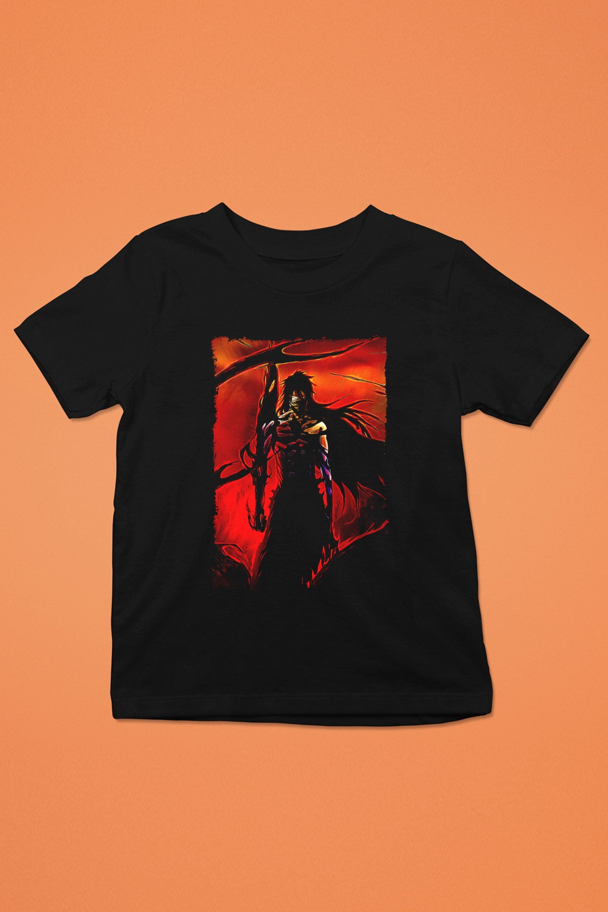 Bleach Baskılı Unisex Siyah Çocuk Tişört - Tshirt
