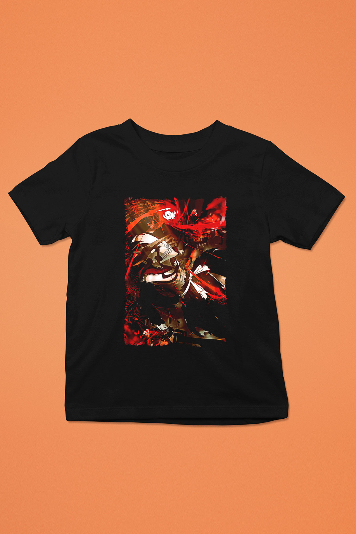 Bleach Baskılı Unisex Siyah Çocuk Tişört - Tshirt