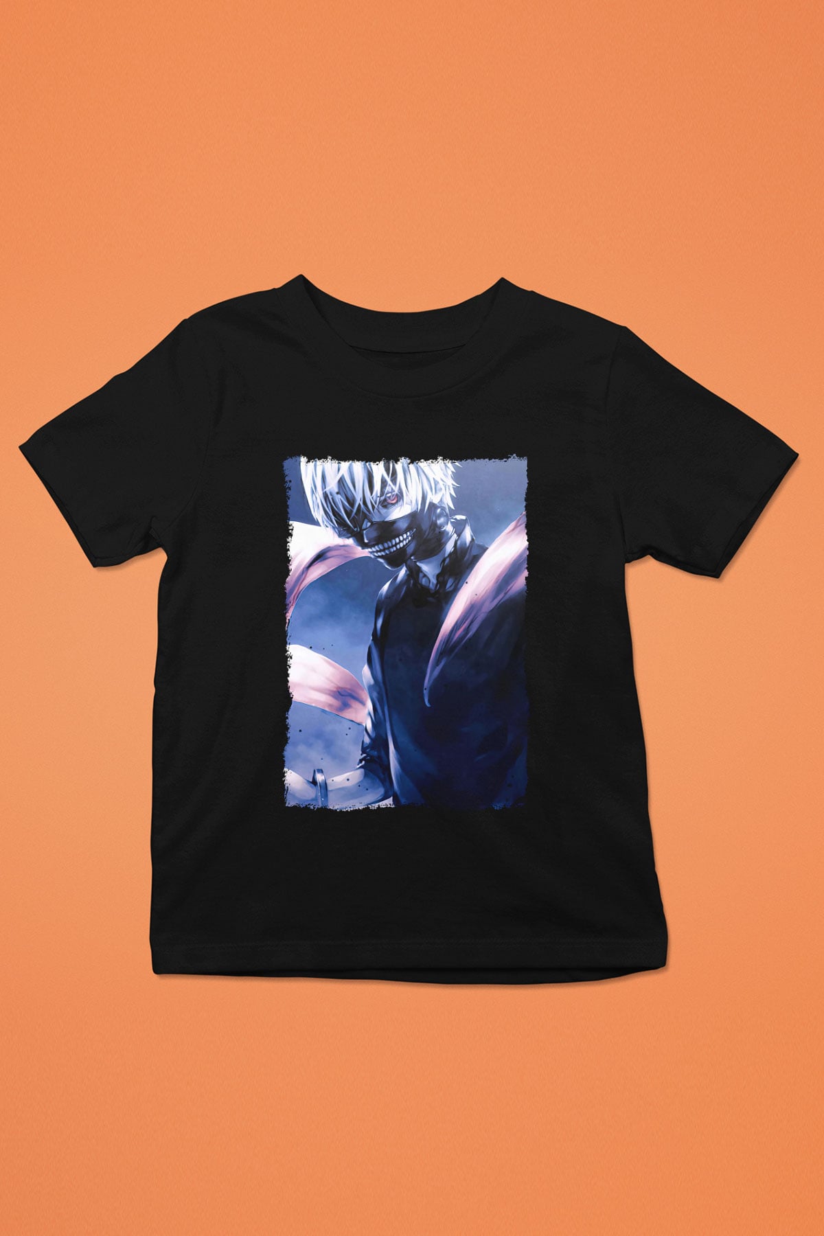 Bleach Baskılı Unisex Siyah Çocuk Tişört - Tshirt