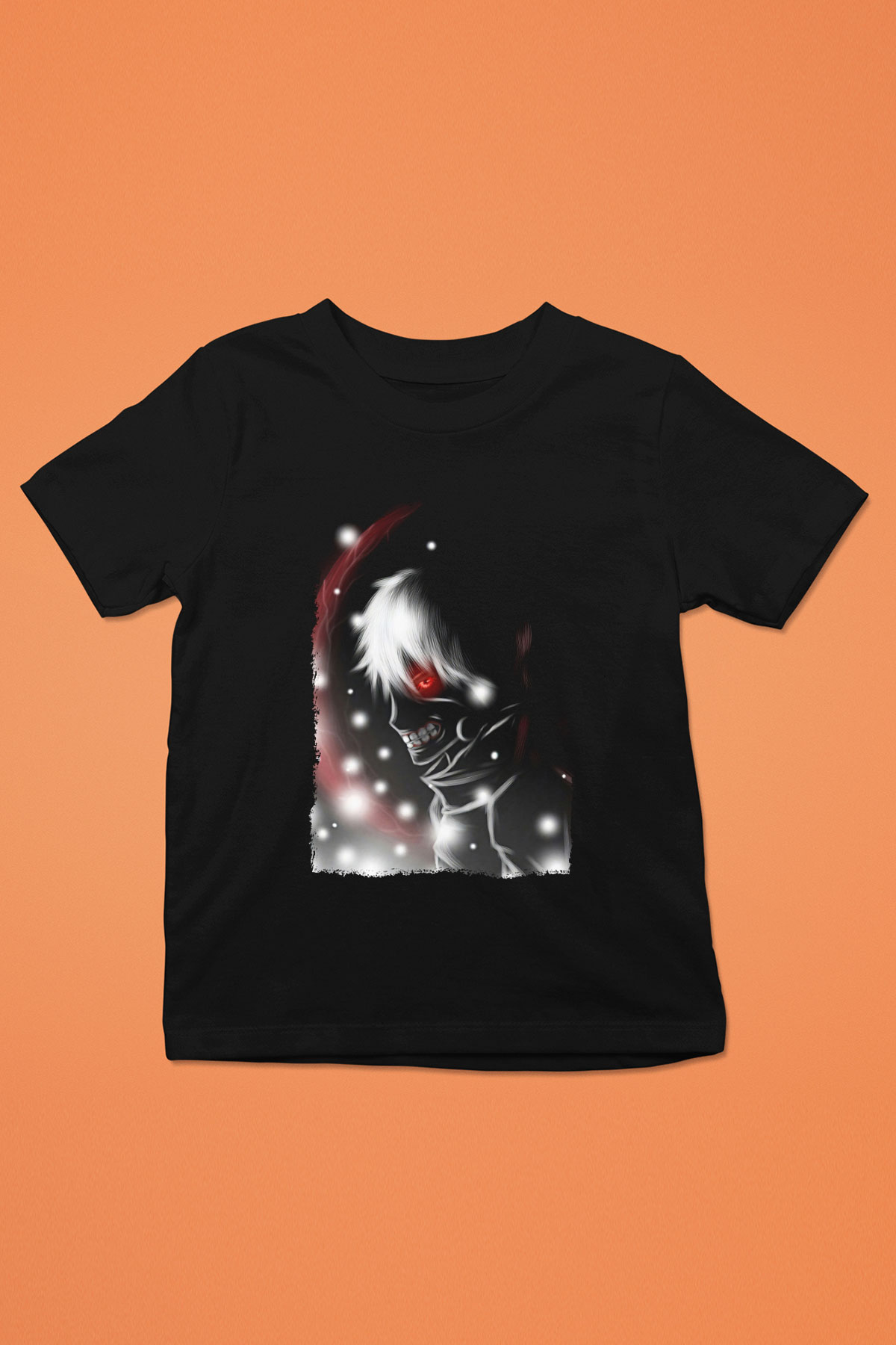 Bleach Baskılı Unisex Siyah Çocuk Tişört - Tshirt
