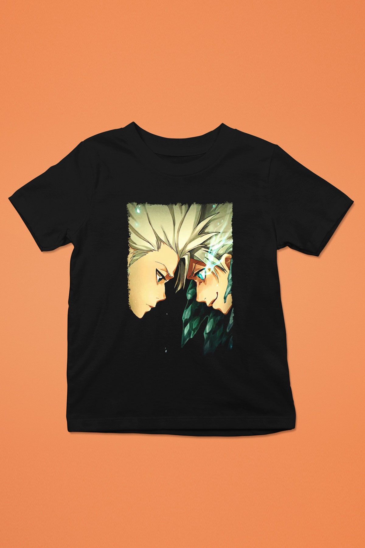 Bleach Baskılı Unisex Siyah Çocuk Tişört - Tshirt