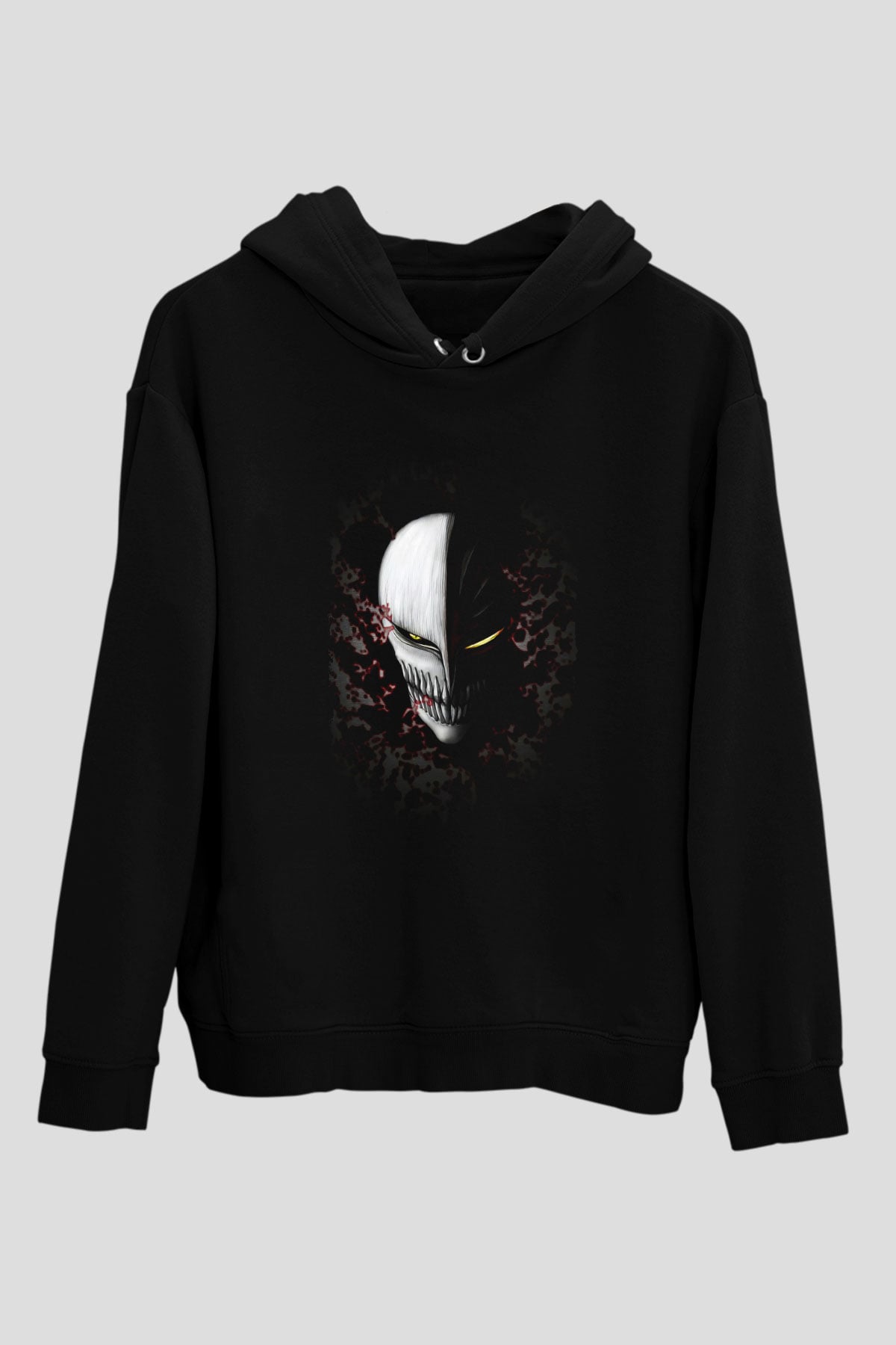 Bleach Baskılı Unisex Siyah Hoodie