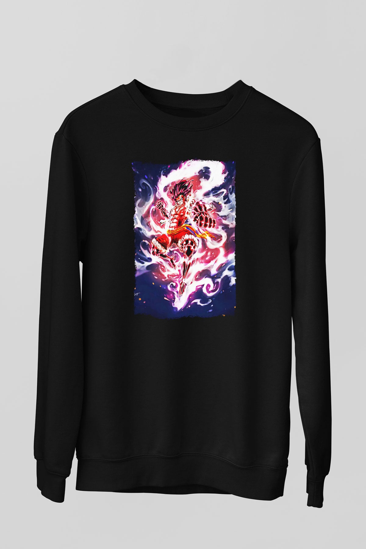 Bleach Baskılı Unisex Siyah Sweatshirt