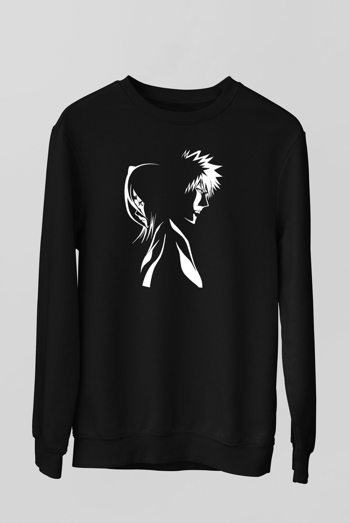 Bleach Baskılı Unisex Siyah Sweatshirt