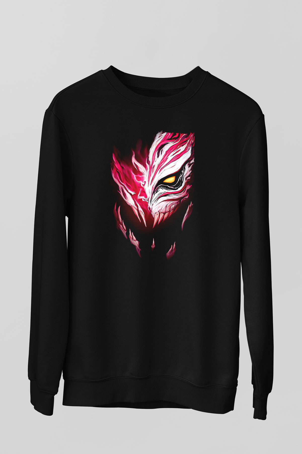 Bleach Baskılı Unisex Siyah Sweatshirt