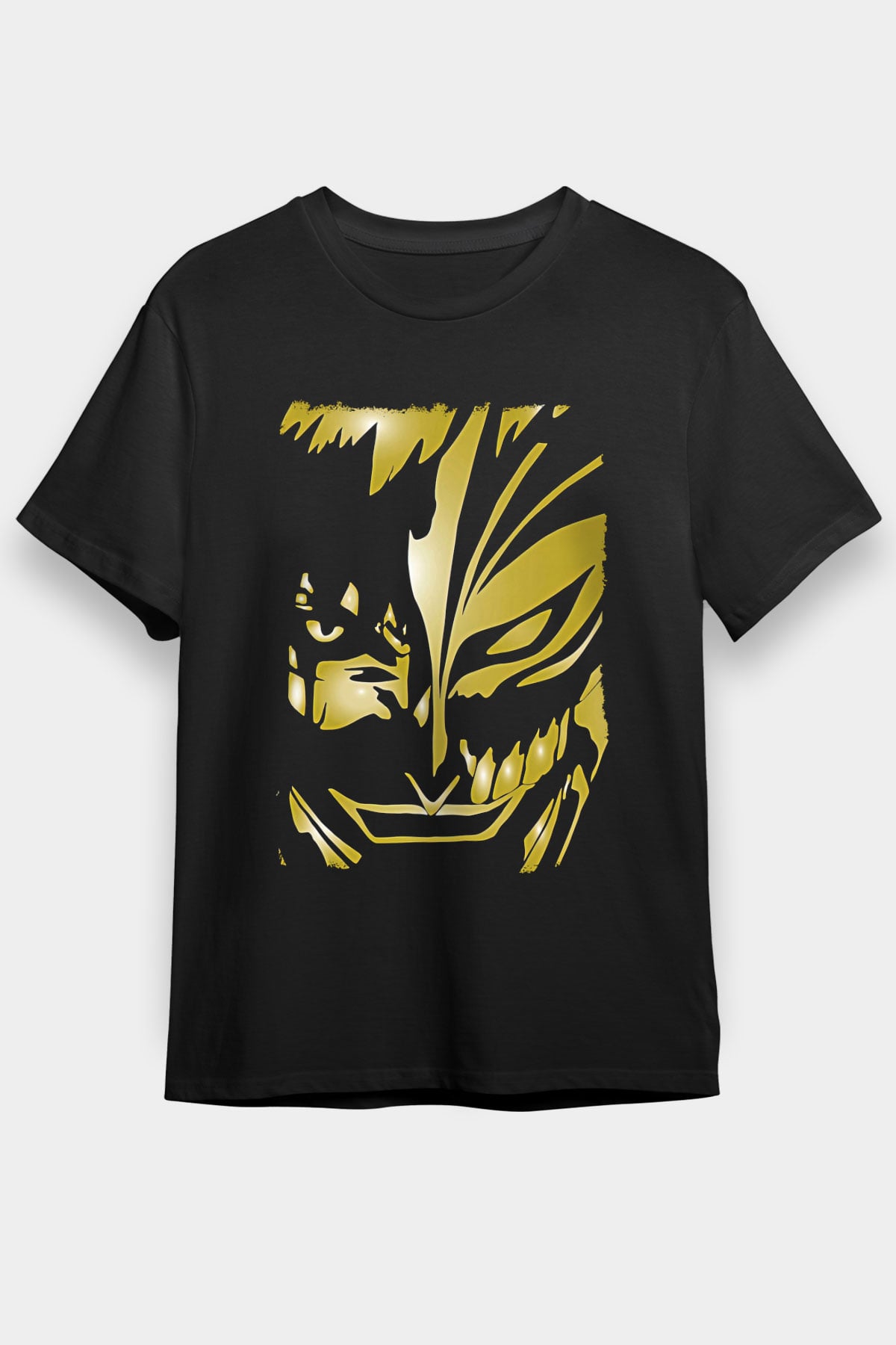 Bleach Baskılı Unisex Siyah Tişört - Tshirt