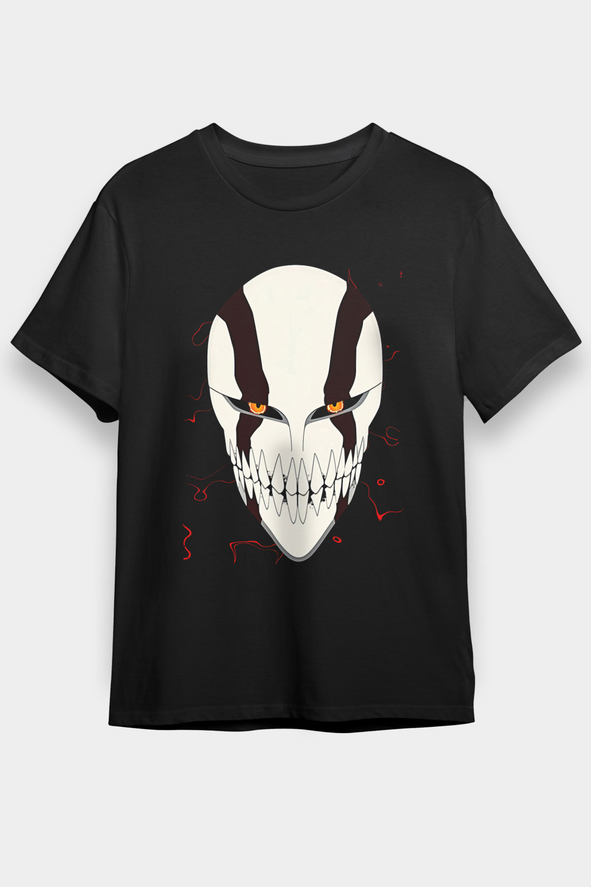 Bleach Baskılı Unisex Siyah Tişört - Tshirt