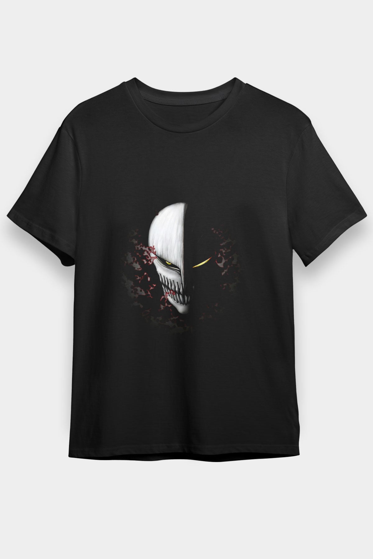 Bleach Baskılı Unisex Siyah Tişört - Tshirt
