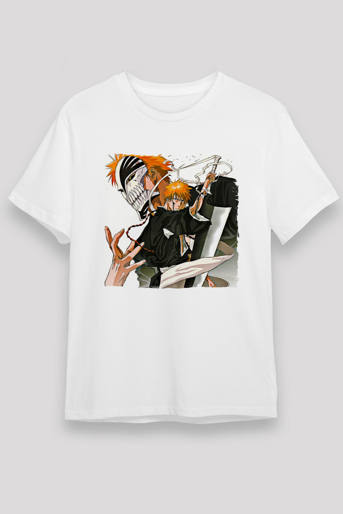 Bleach Unisex Baskılı Beyaz Tişört - Tshirt