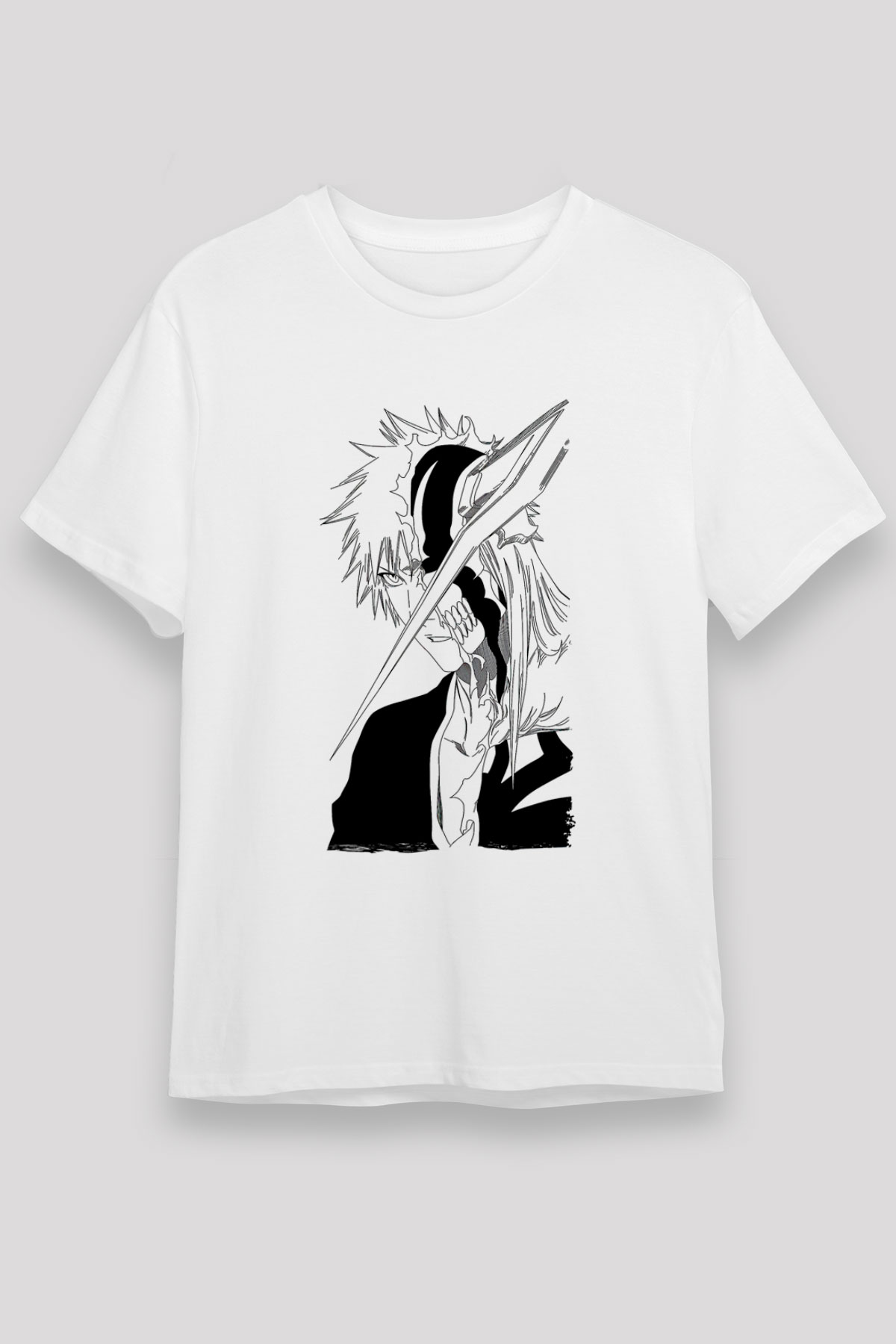 Bleach Unisex Baskılı Beyaz Tişört - Tshirt