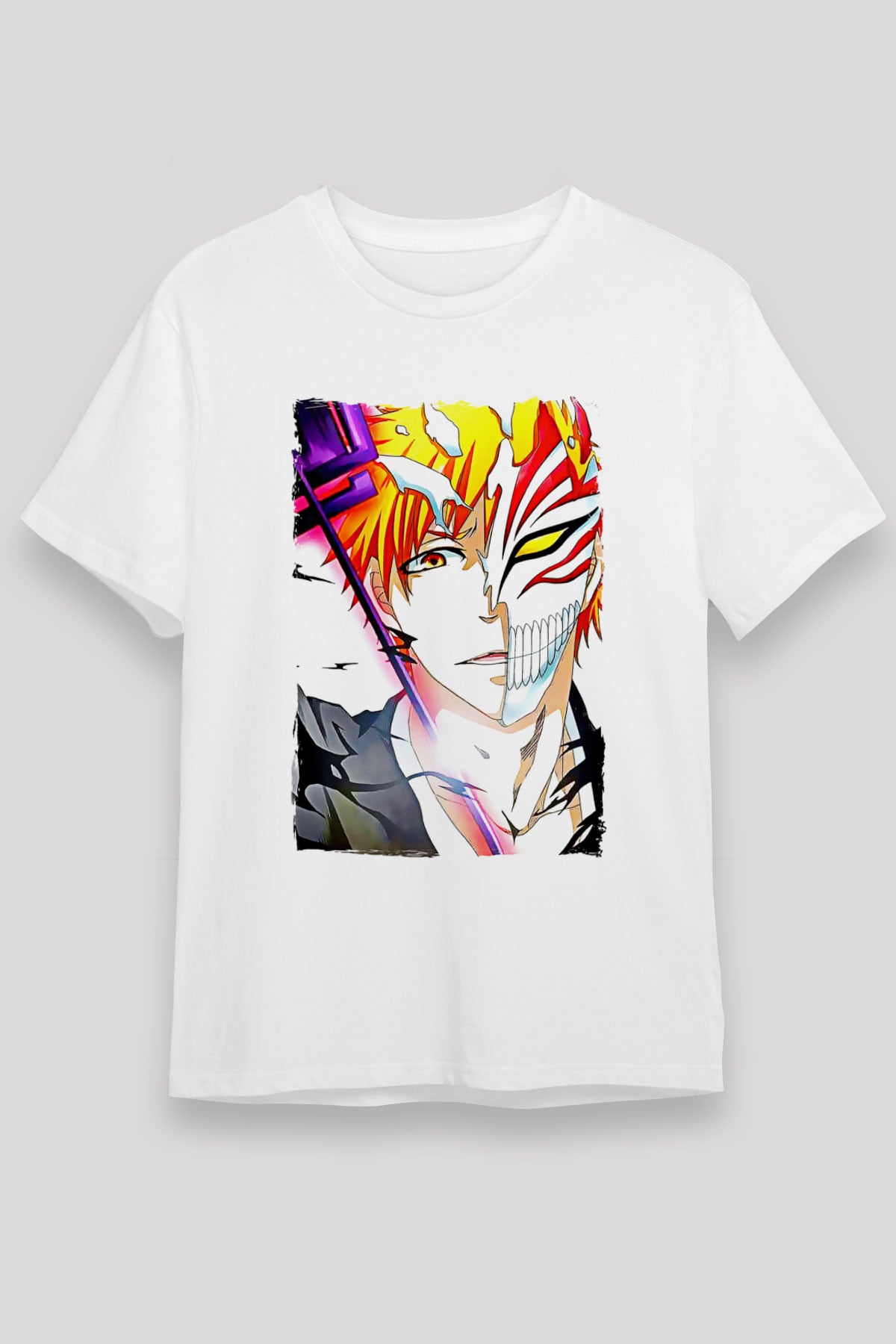 Bleach Unisex Baskılı Beyaz Tişört - Tshirt