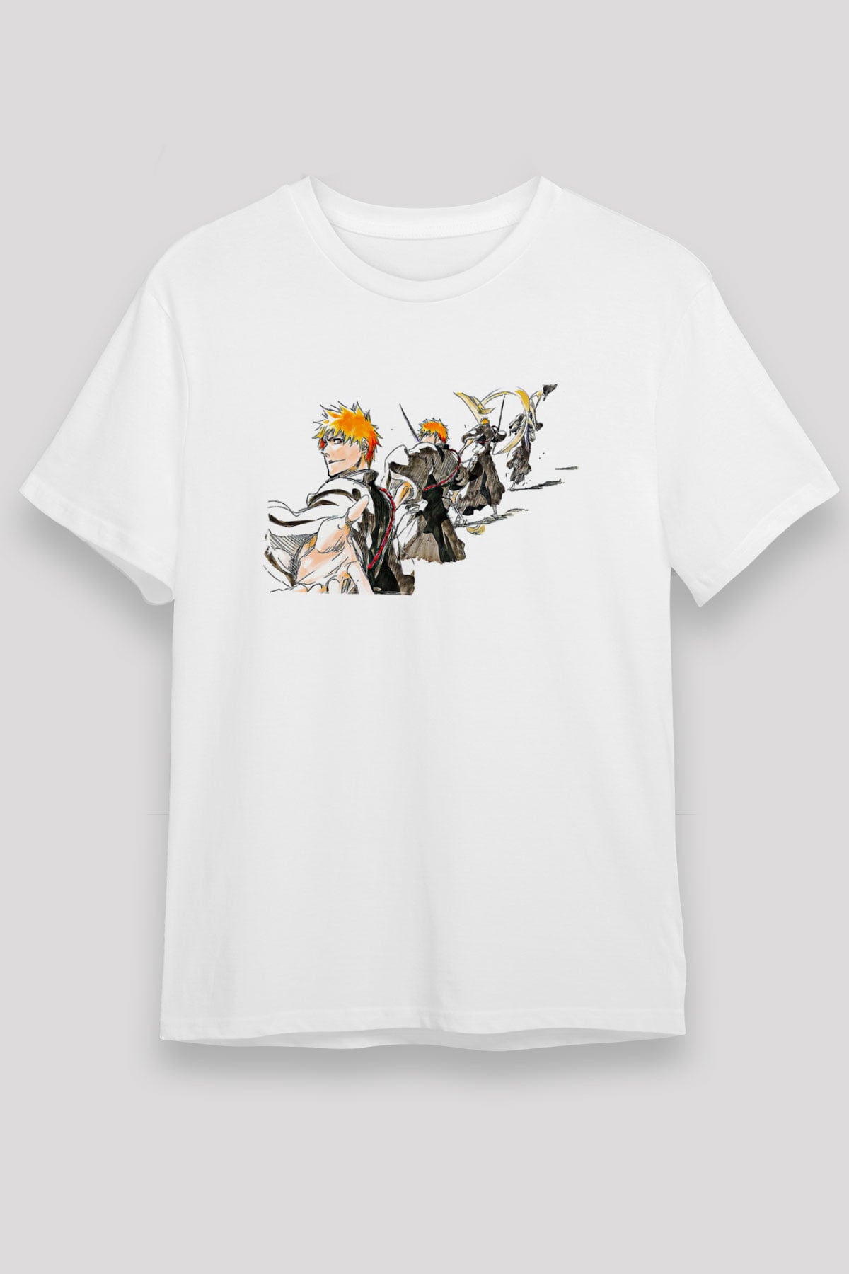 Bleach Unisex Baskılı Beyaz Tişört - Tshirt