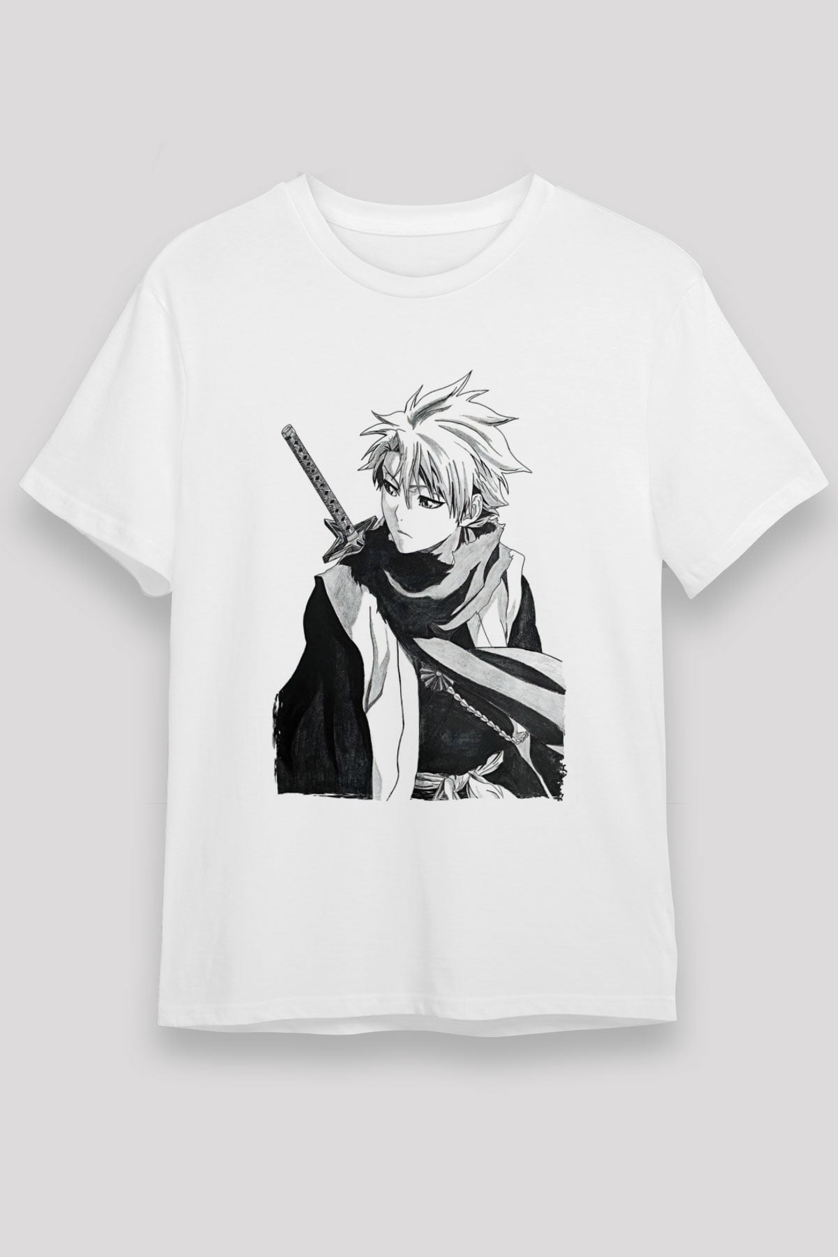 Bleach Unisex Baskılı Beyaz Tişört - Tshirt