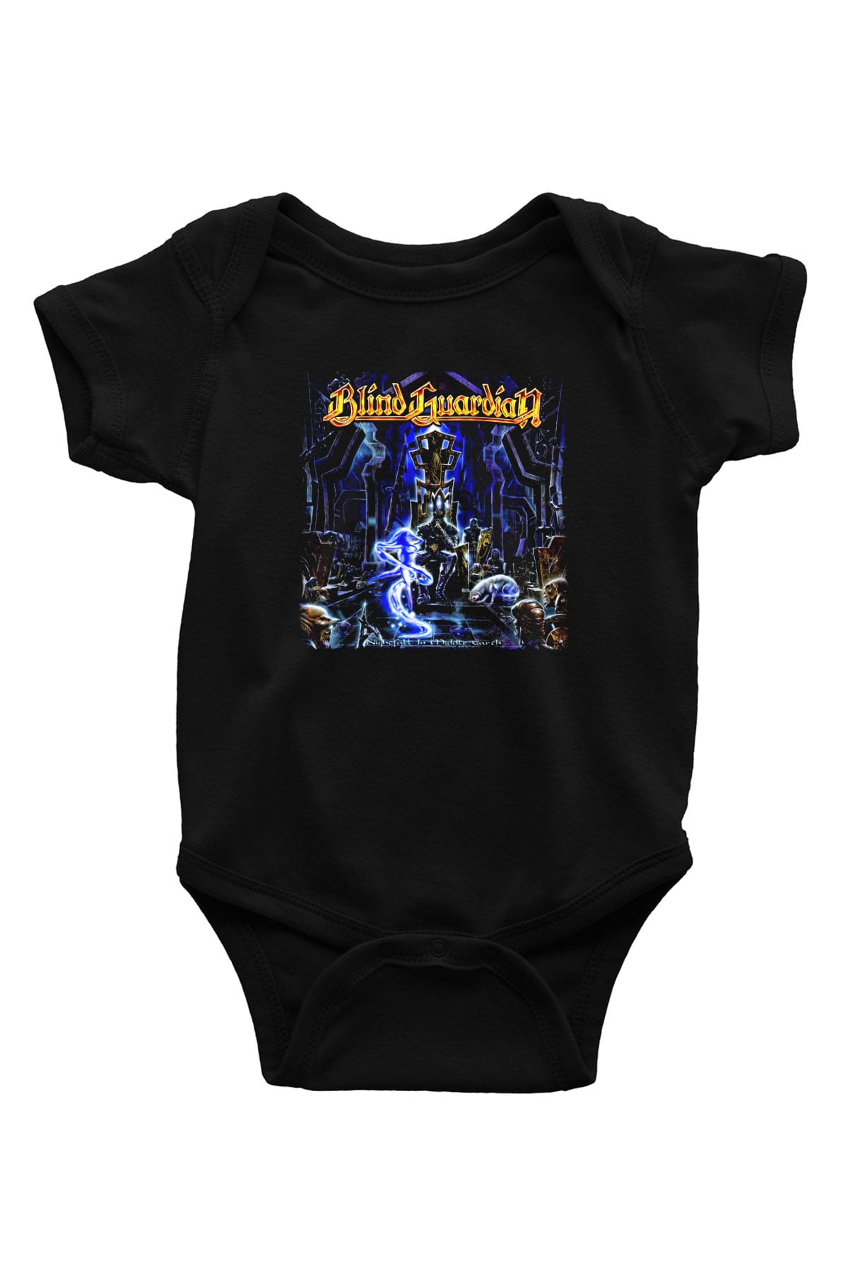 Blind Guardian Baskılı Siyah Bebek Body - Zıbın