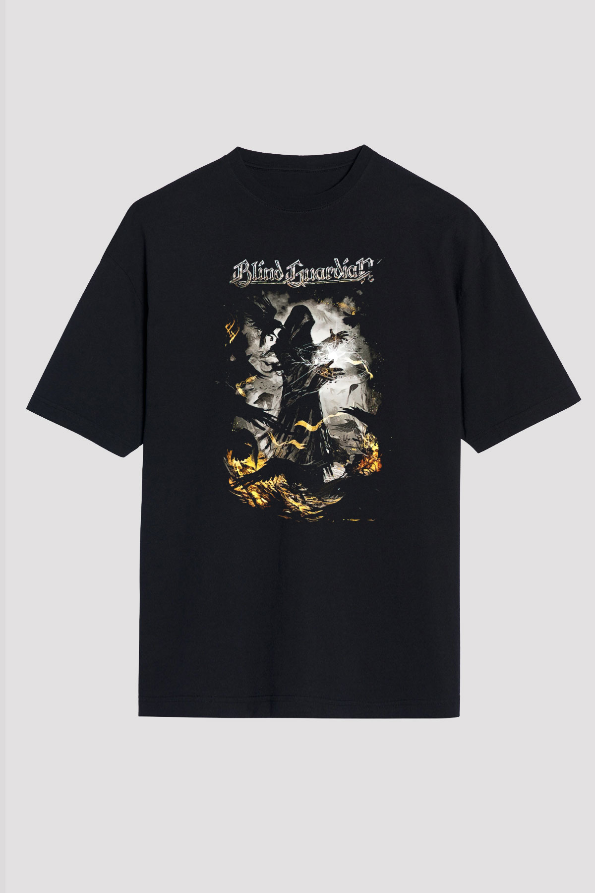 Blind Guardian Siyah Unisex Oversize Tişört T-Shirt