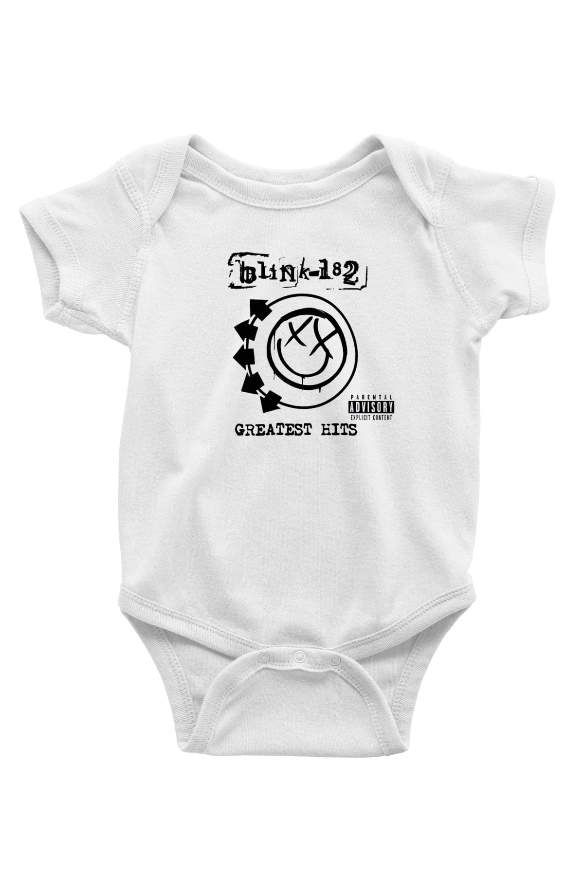 Blink 182 Baskılı Beyaz Unisex Bebek Body - Zıbın
