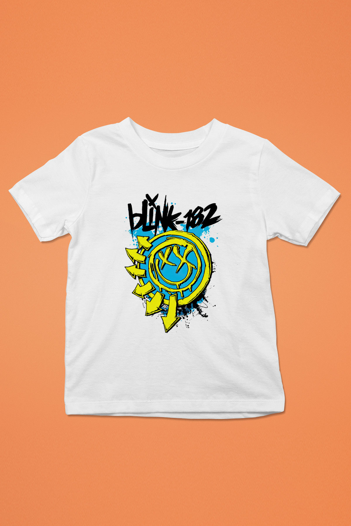Blink 182 Baskılı Beyaz Unisex Çocuk Tişört