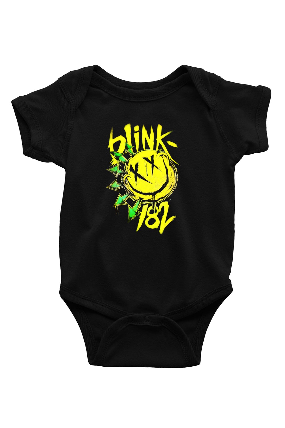 Blink 182 Baskılı Siyah Bebek Body - Zıbın