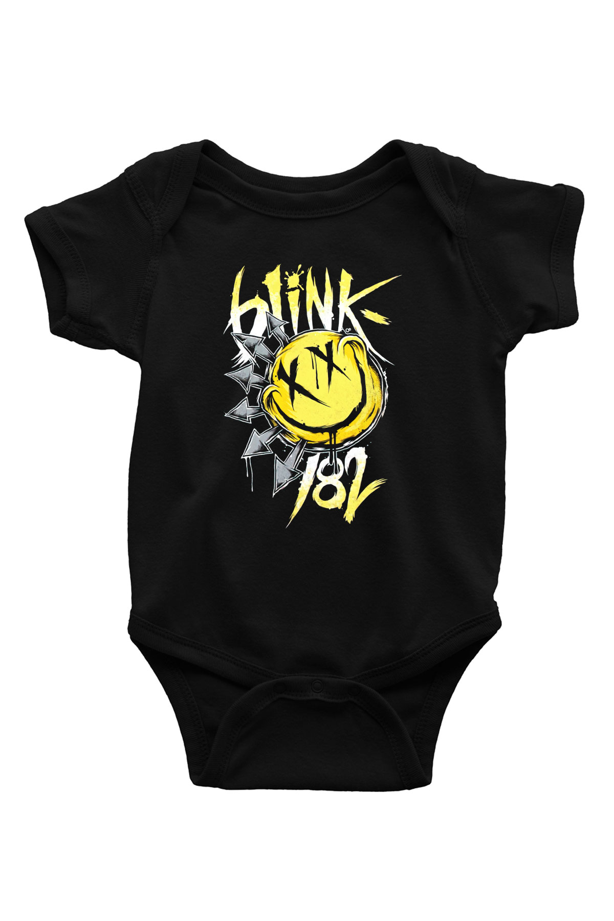Blink 182 Baskılı Siyah Bebek Body - Zıbın
