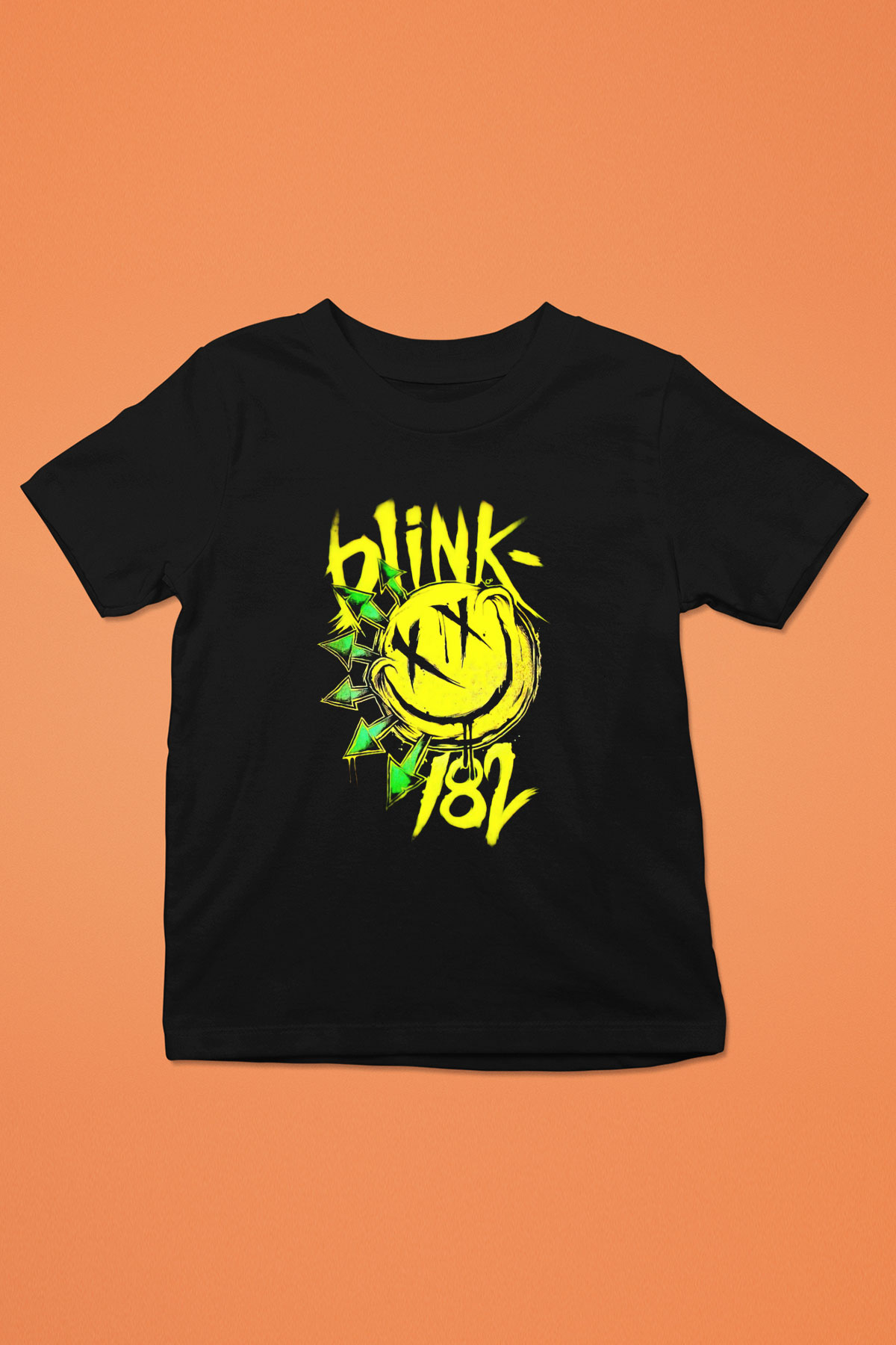 Blink 182 Baskılı Siyah Unisex Çocuk Tişört
