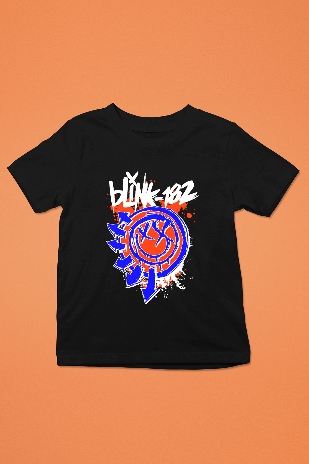 Blink 182 Baskılı Siyah Unisex Çocuk Tişört
