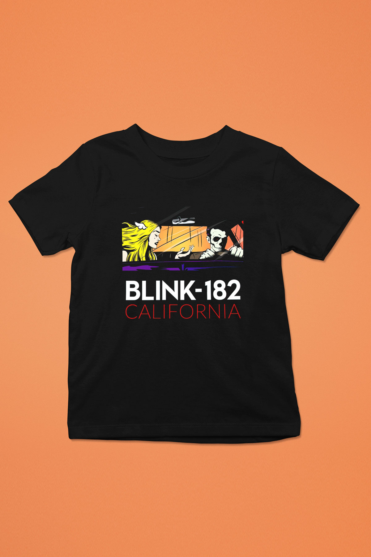 Blink 182 Baskılı Siyah Unisex Çocuk Tişört