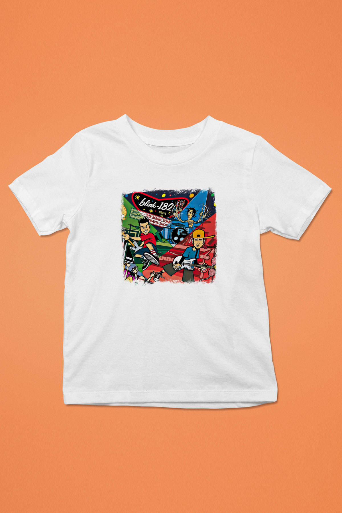 Blink-182 Baskılı Unisex Beyaz Çocuk Tişört