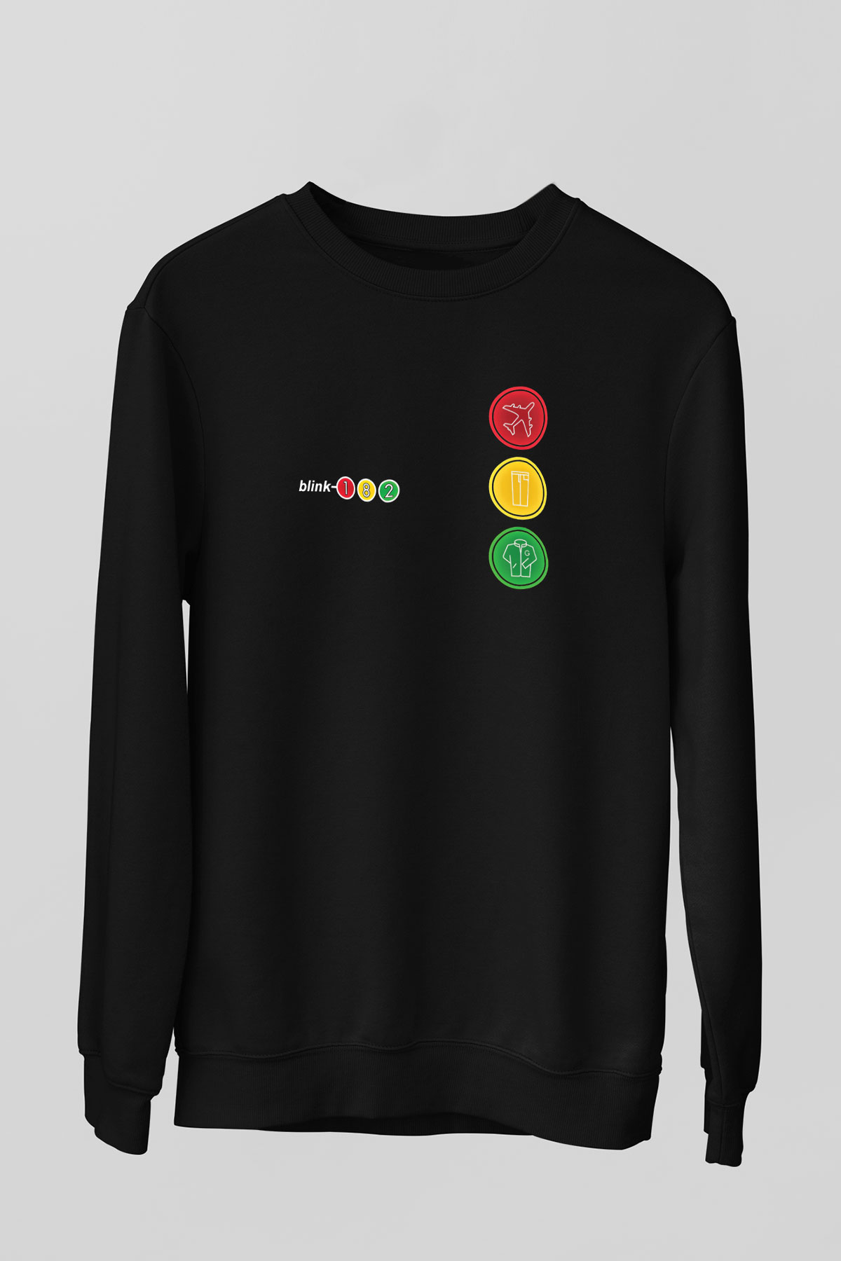 Blink-182 Baskılı Unisex Siyah Sweatshirt