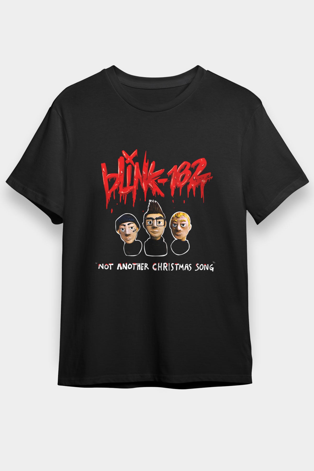 Blink-182 Baskılı Unisex Siyah Tişört