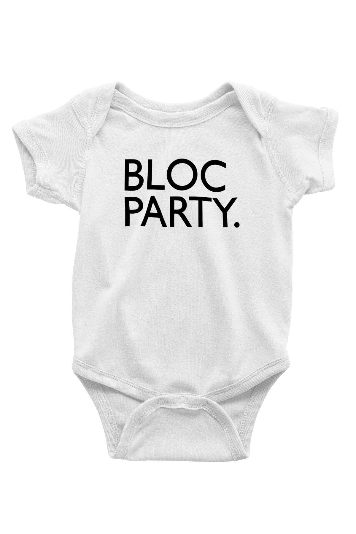 Bloc Party Baskılı Beyaz Unisex Bebek Body - Zıbın