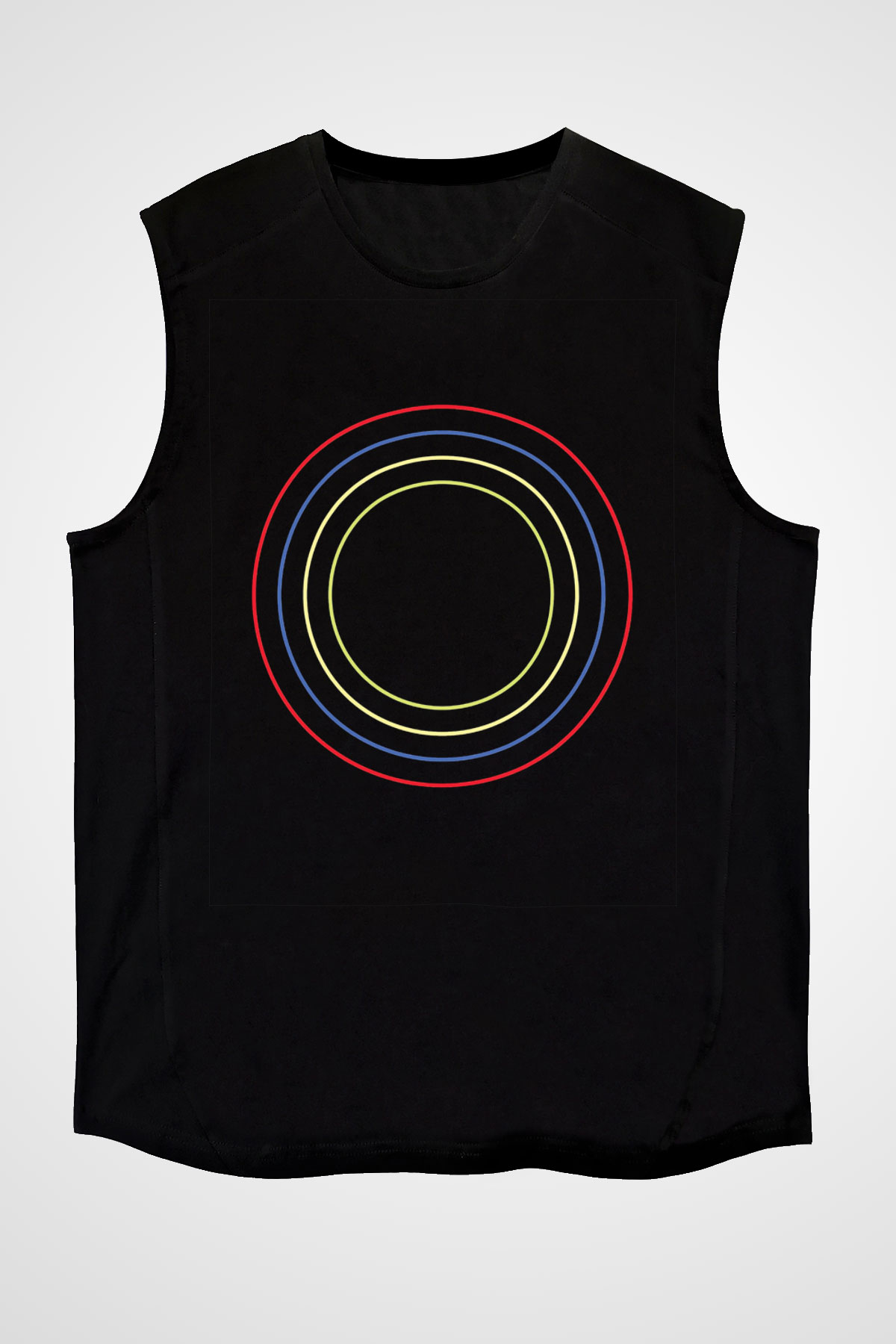 Bloc Party Baskılı Unisex Siyah Kolsuz Tişört