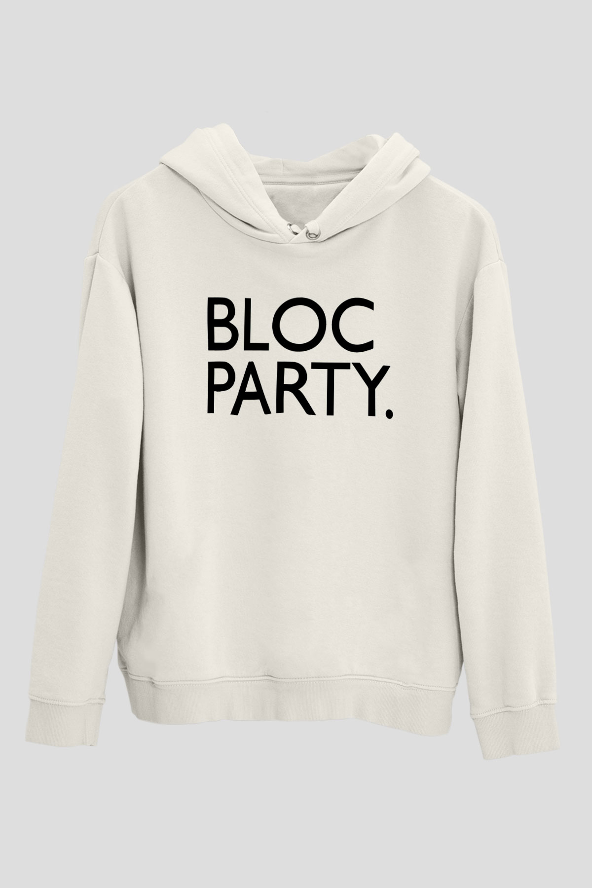 Bloc Party Beyaz Unisex Kapşonlu Sweatshirt