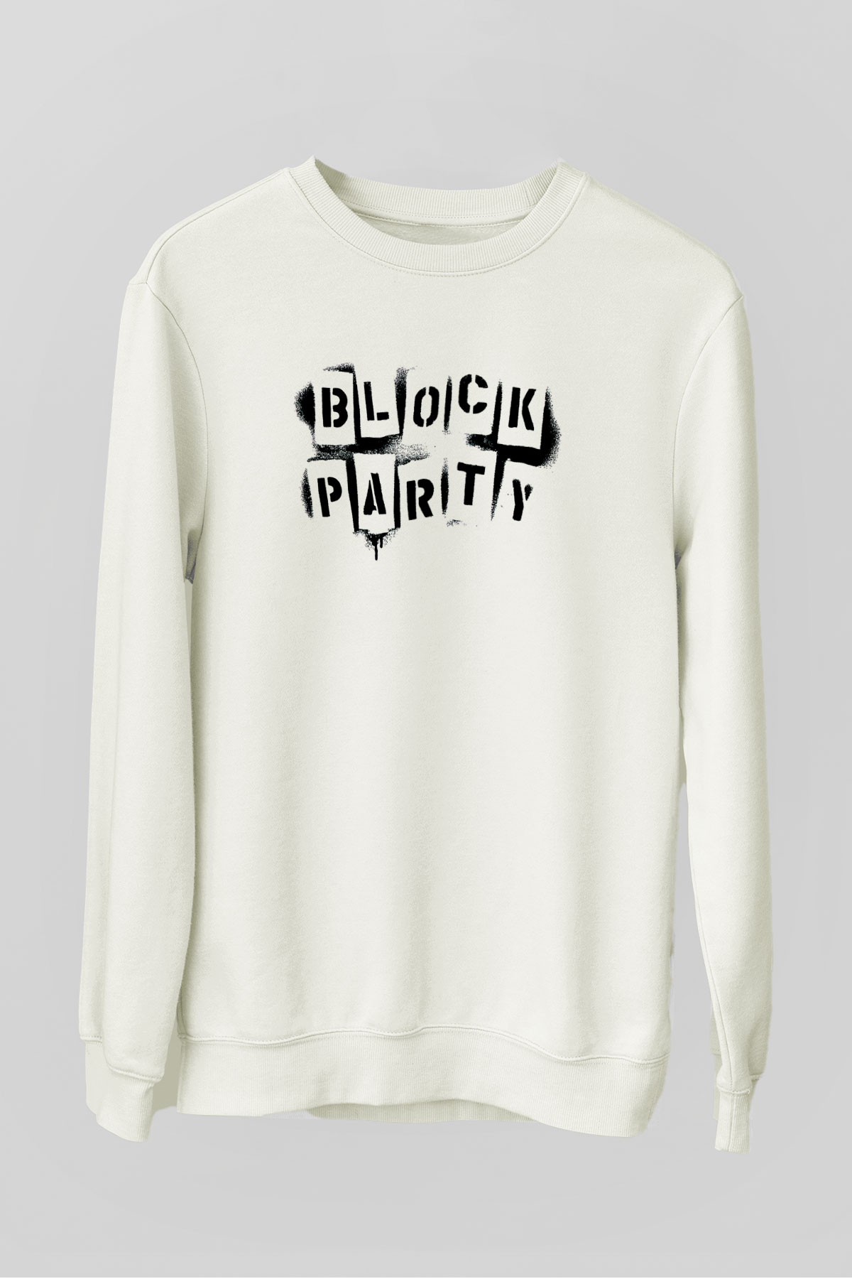 Bloc Party Beyaz Unisex Sweatshirt