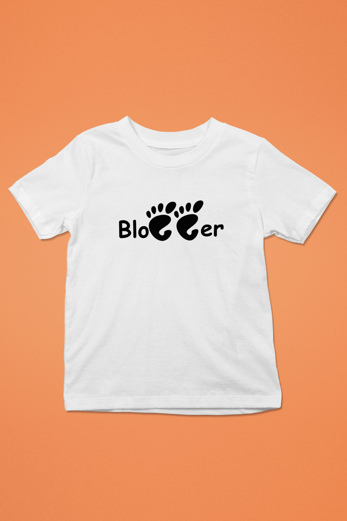 Blogger Baskılı Beyaz Unisex Çocuk Tişört