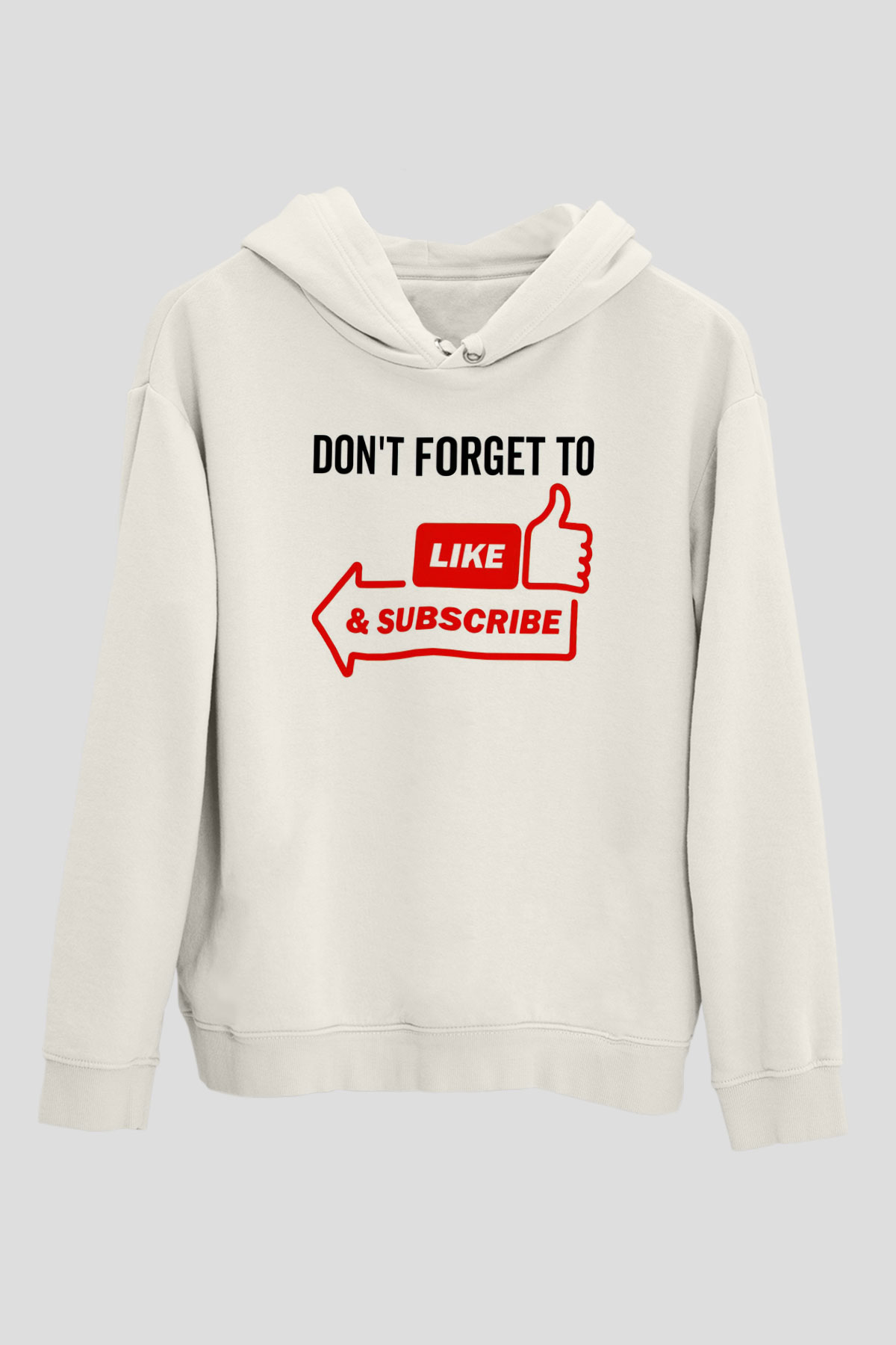 Blogger Beyaz Unisex Kapüşonlu Sweatshirt