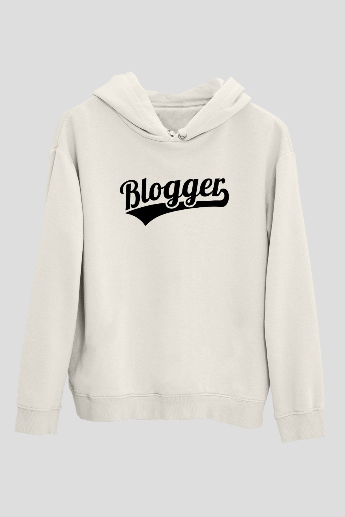 Blogger Beyaz Unisex Kapüşonlu Sweatshirt
