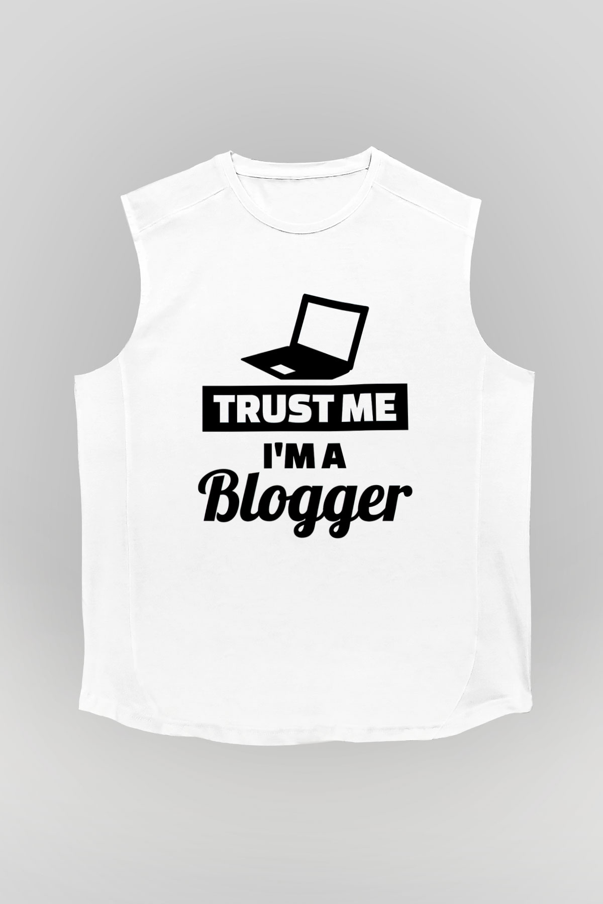 Blogger Beyaz Unisex Kolsuz Tişört