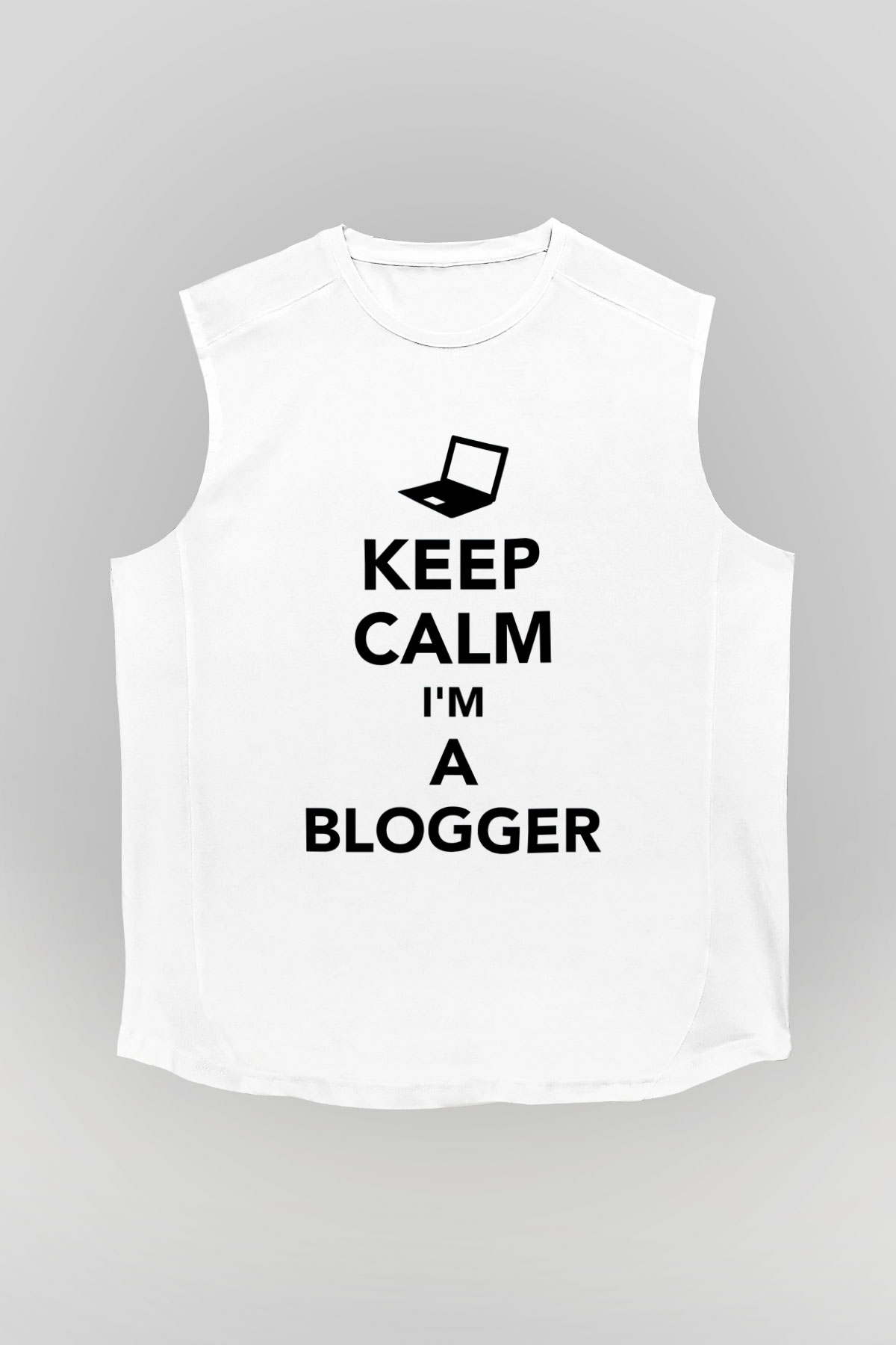Blogger Beyaz Unisex Kolsuz Tişört