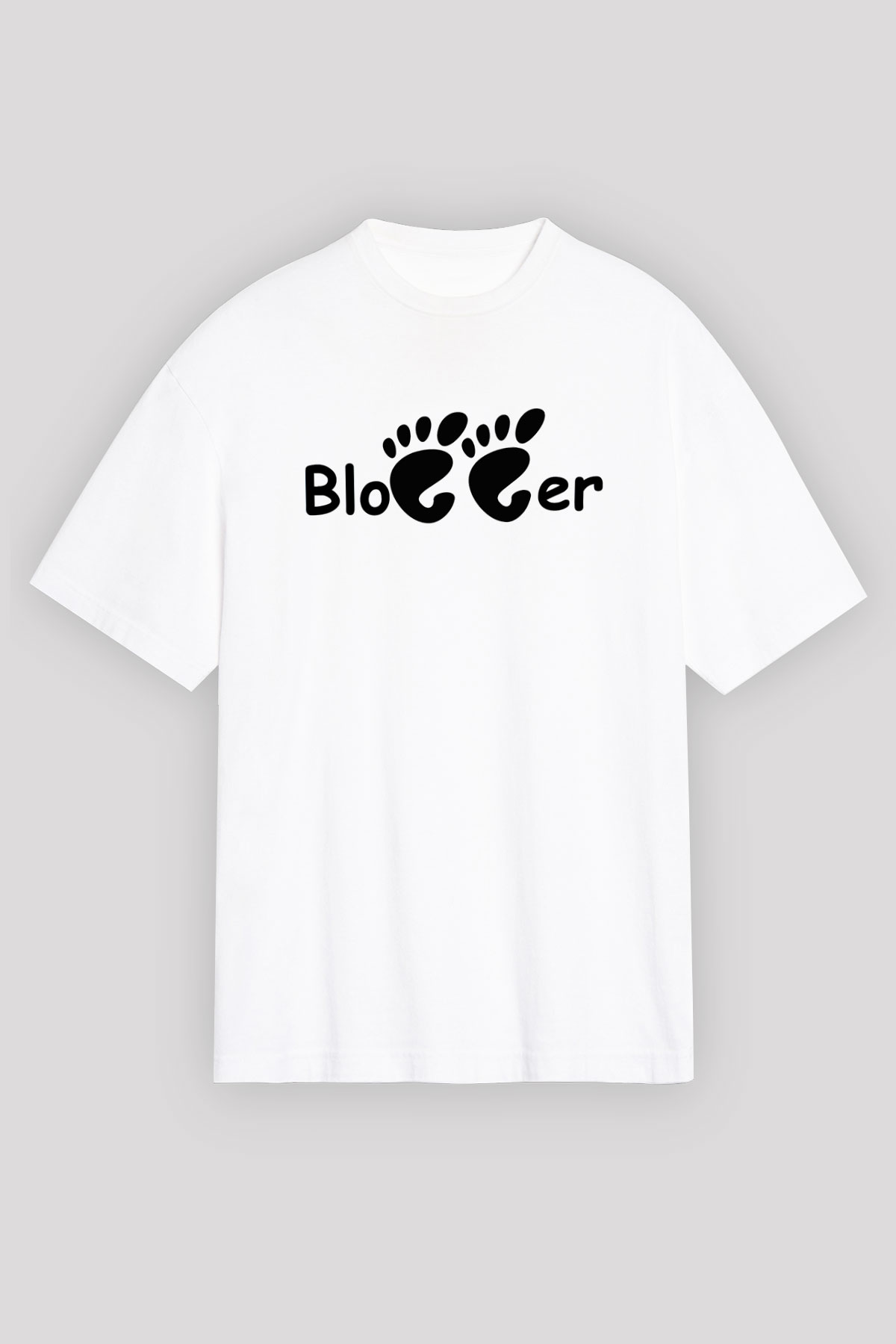 Blogger Beyaz Unisex Oversize Tişört T-Shirt
