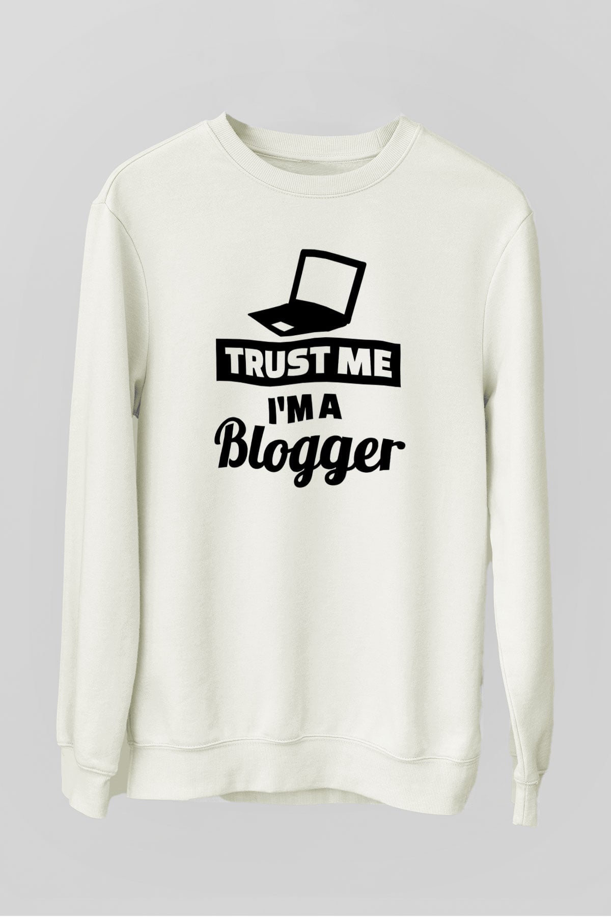 Blogger Beyaz Unisex Sweatshirt