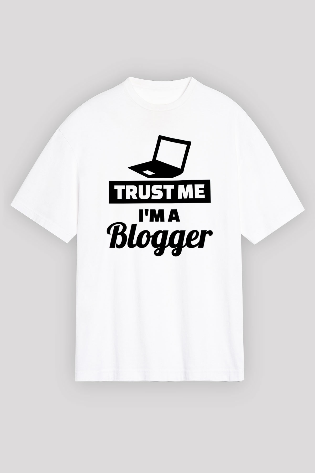 Blogger Beyaz Unisex Tişört T-Shirt - TişörtFabrikası