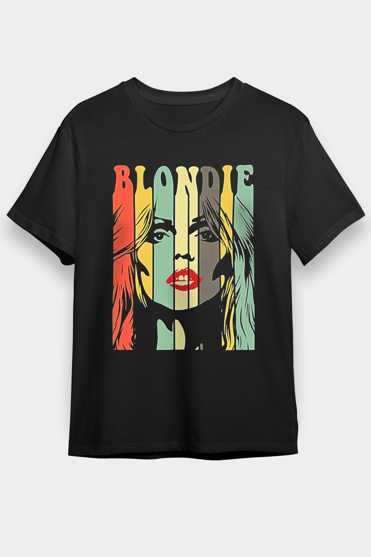 Blondie - Debbie Harry Baskılı Unisex Siyah Tişört - Tshirt