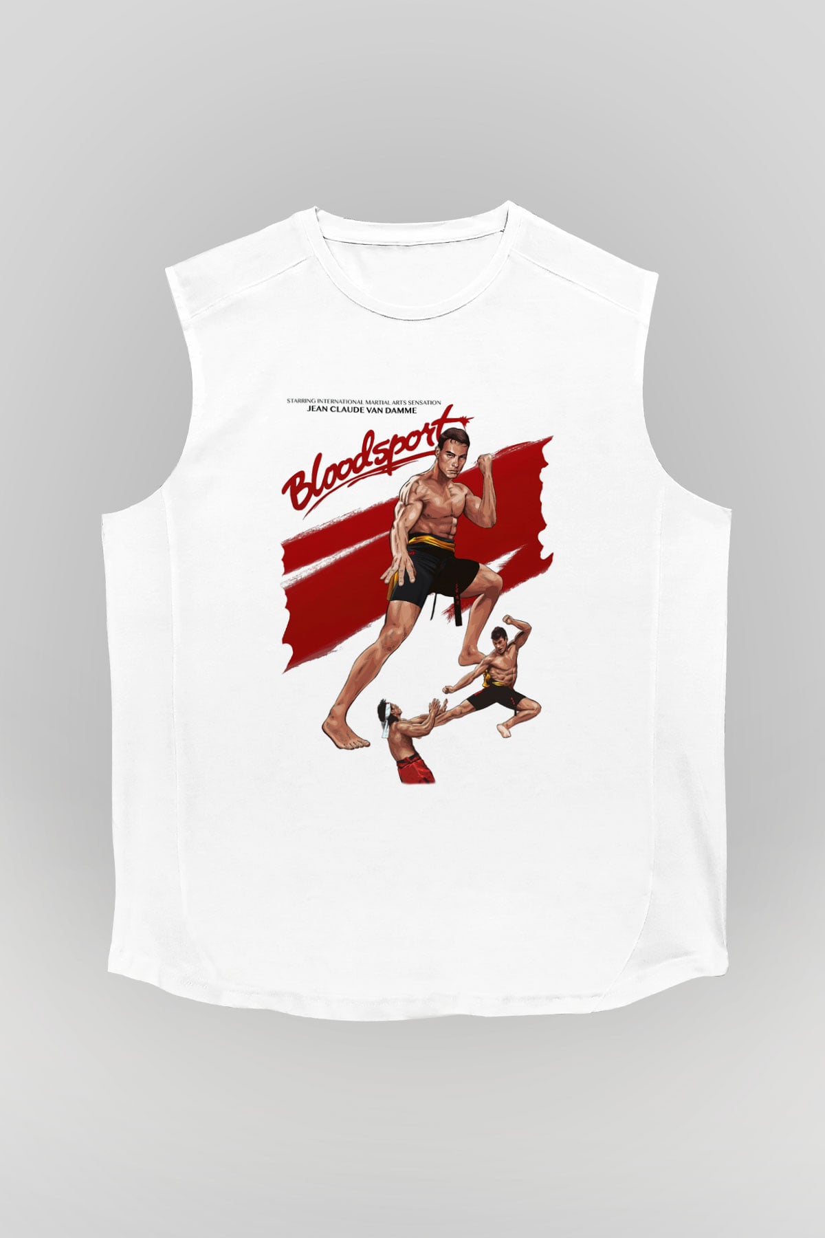 Bloodsport Kan Sporu Beyaz Unisex Kolsuz Tişört