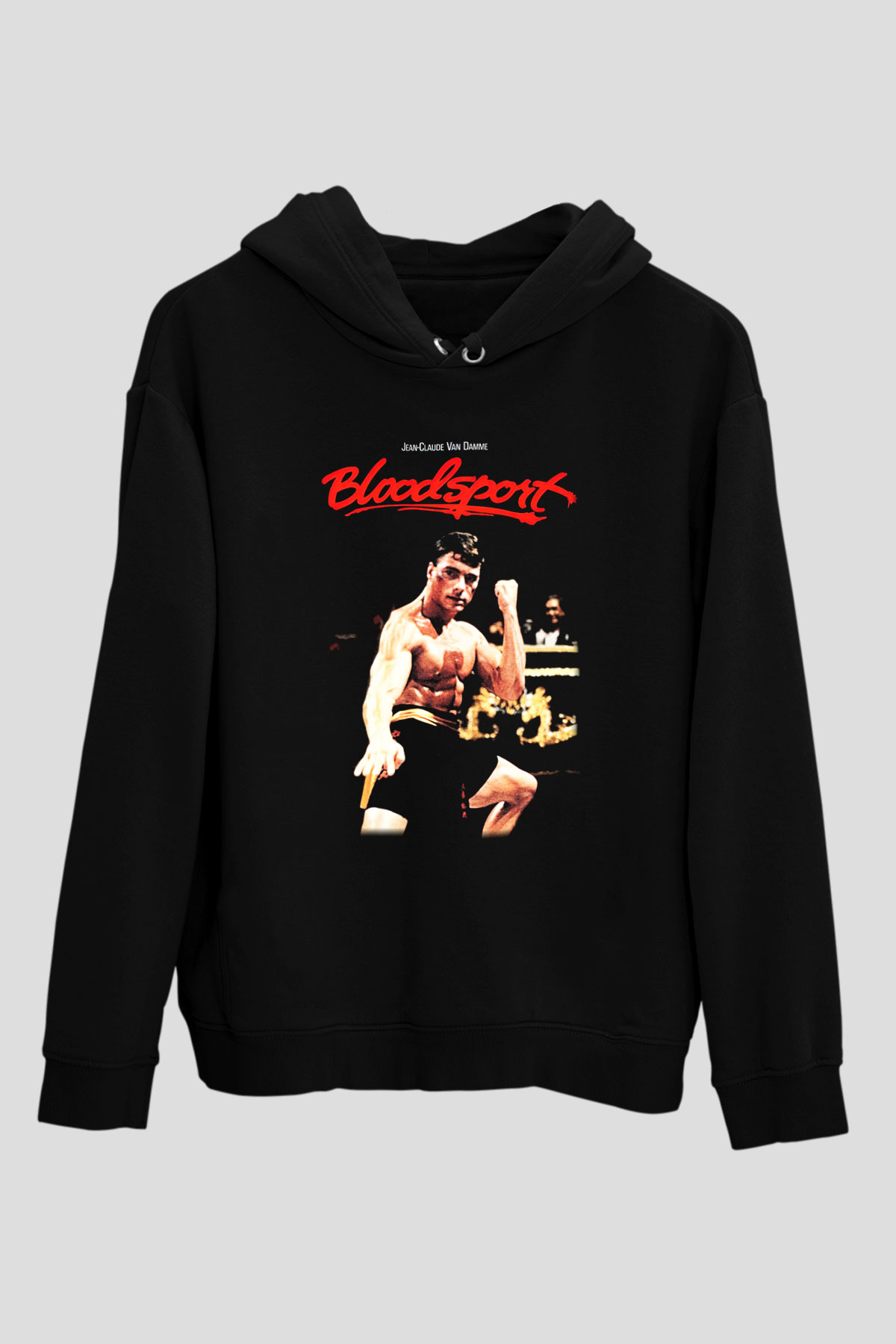 Bloodsport Kan Sporu Siyah Unisex Kapüşonlu Sweatshirt