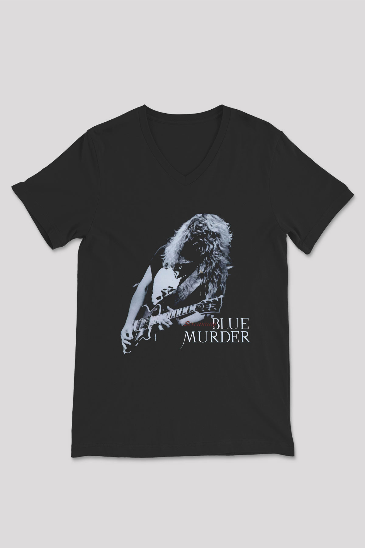 Blue Murder Siyah Unisex V Yaka Tişört
