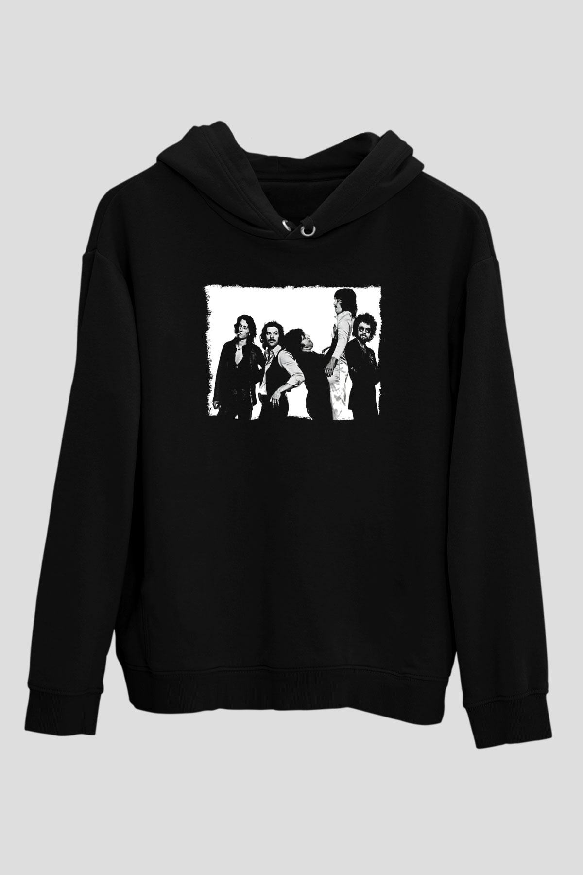 Blue Oyster Cult Baskılı Unisex Siyah Kapüşonlu Sweatshirt