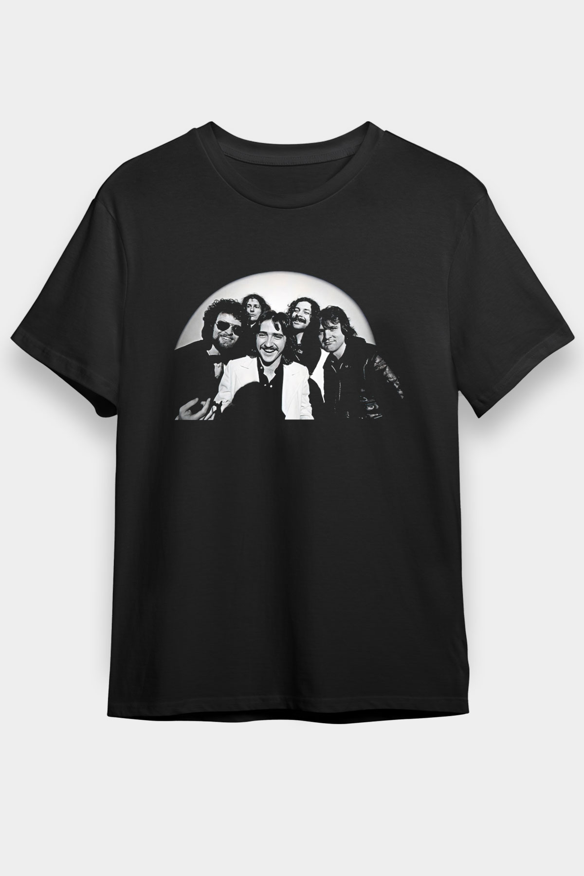Blue Oyster Cult Baskılı Unisex Siyah Tişört - Tshirt