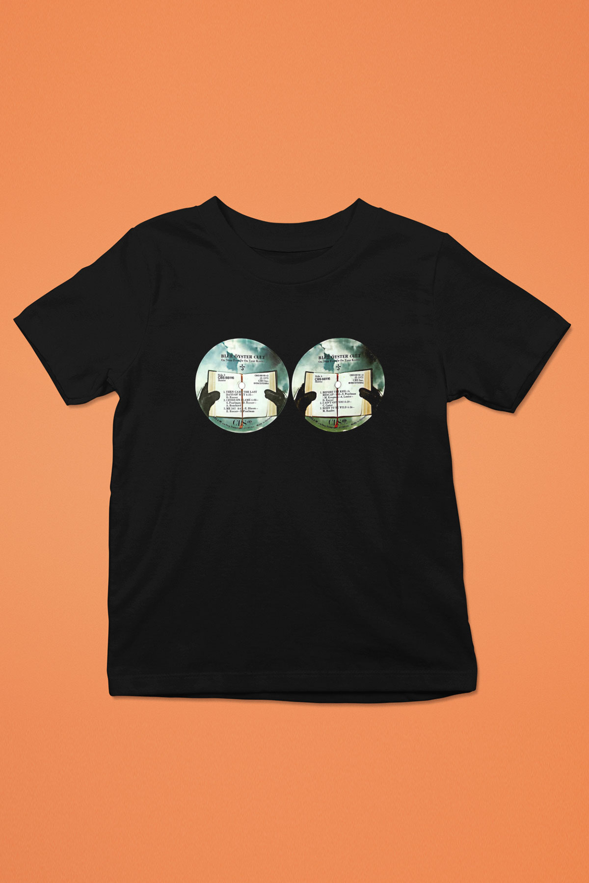 Blue Oyster Cult Baskılı Unisex Siyah Çocuk Tişört - Tshirt